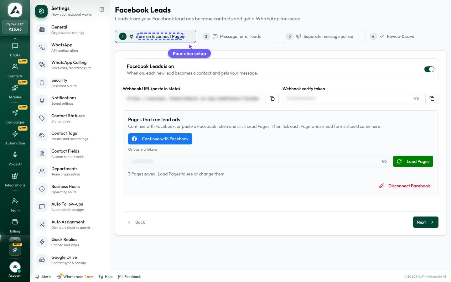 Open Facebook Leads