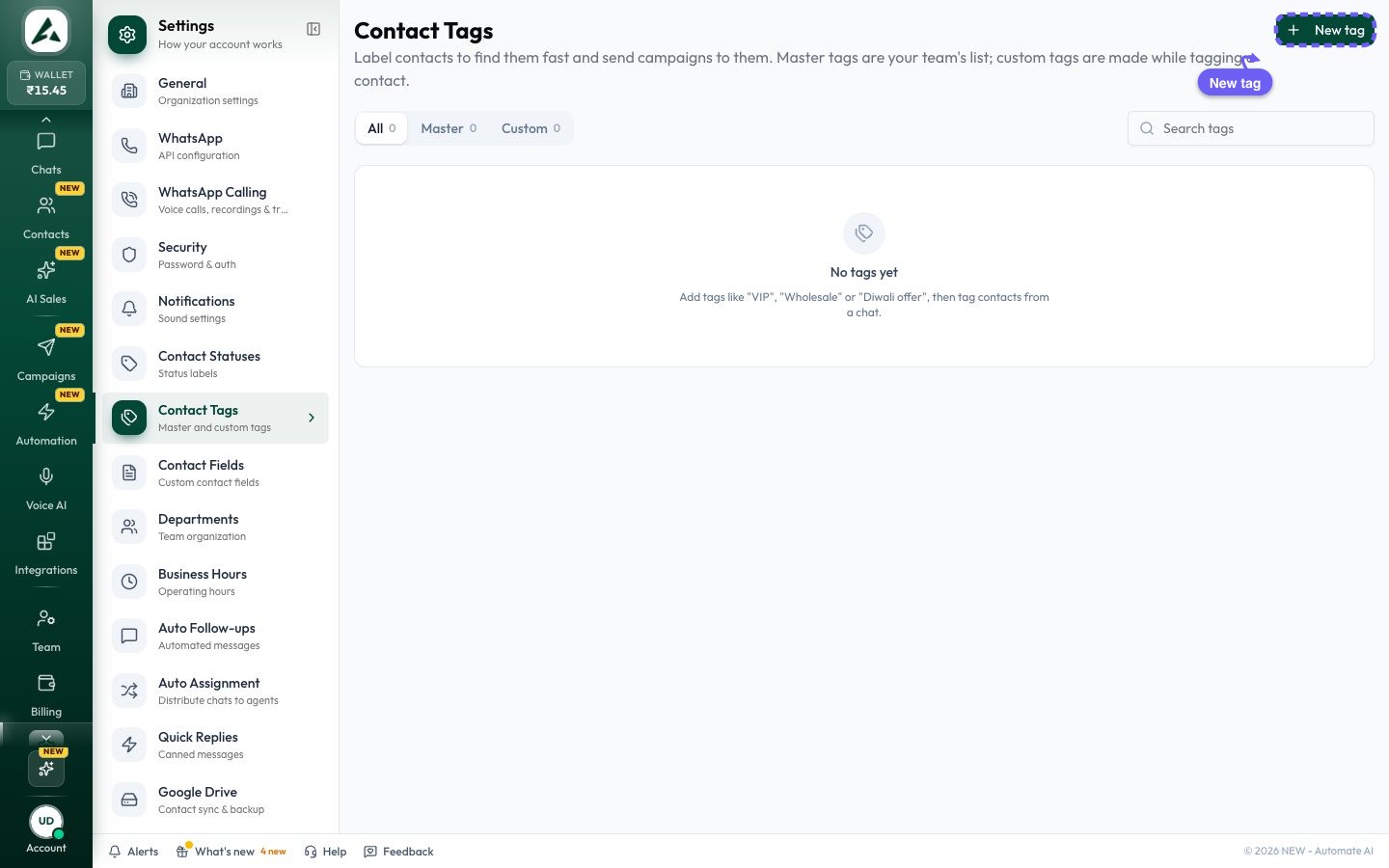Manage your tags
