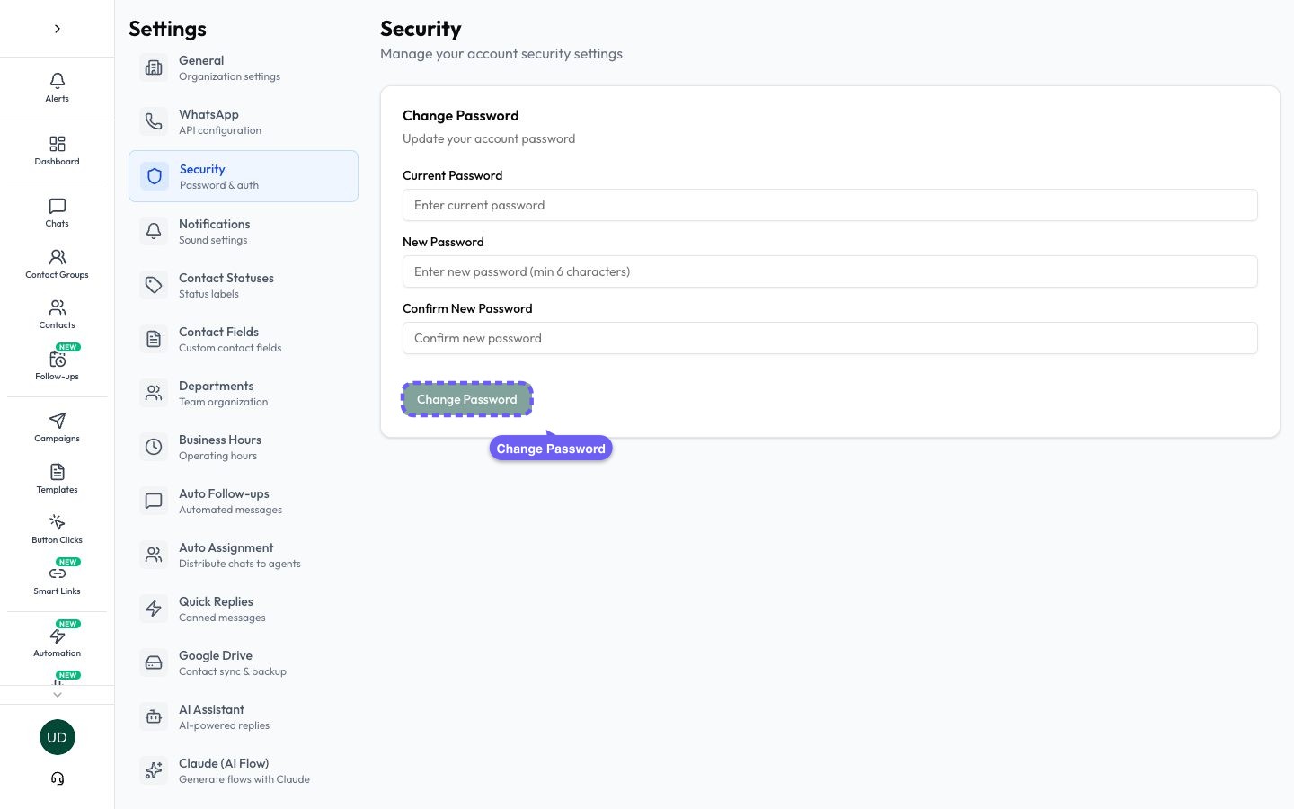 Change your password