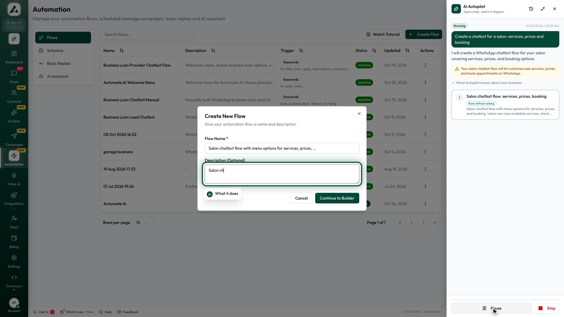 Example: a chatbot