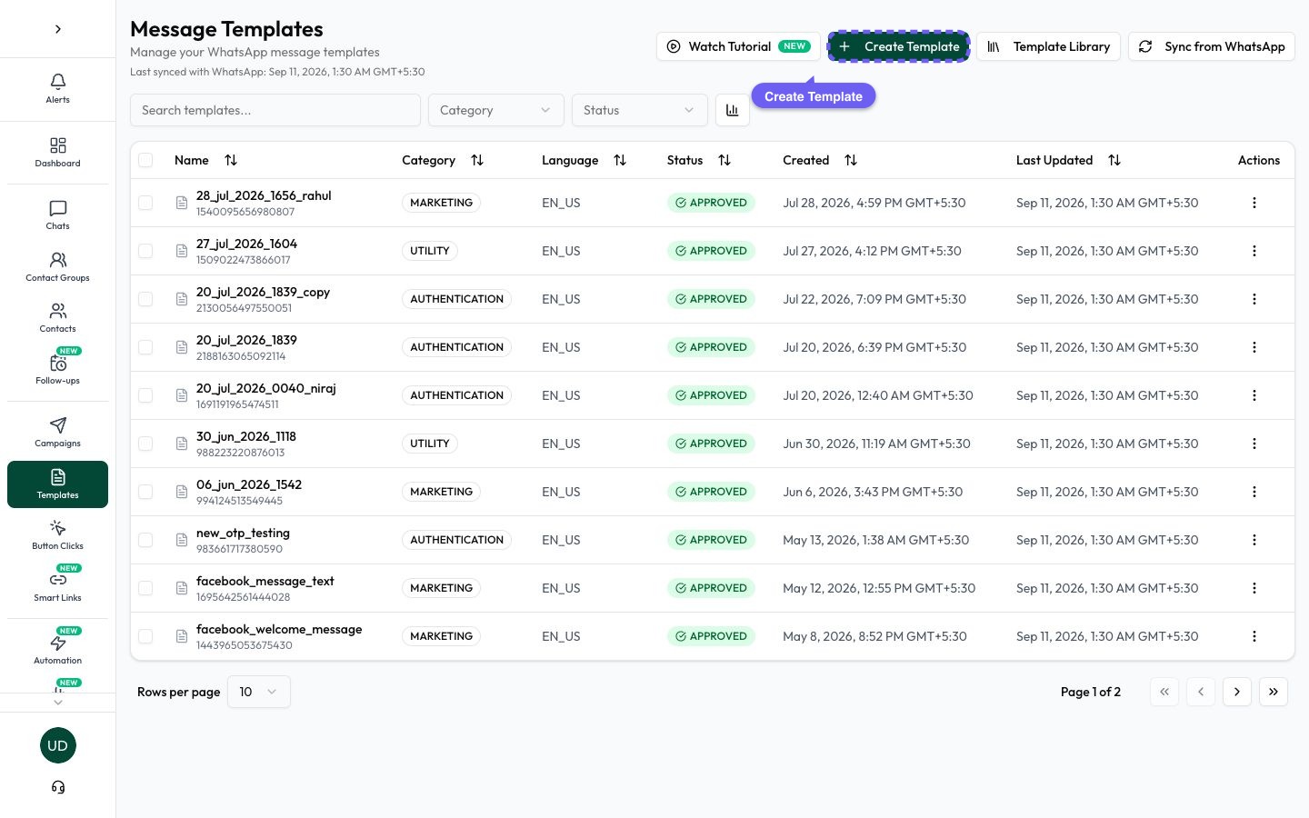 Open Templates