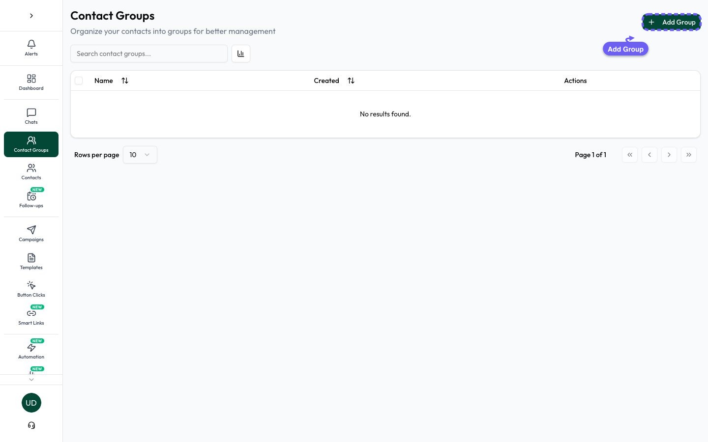 Open Contact Groups