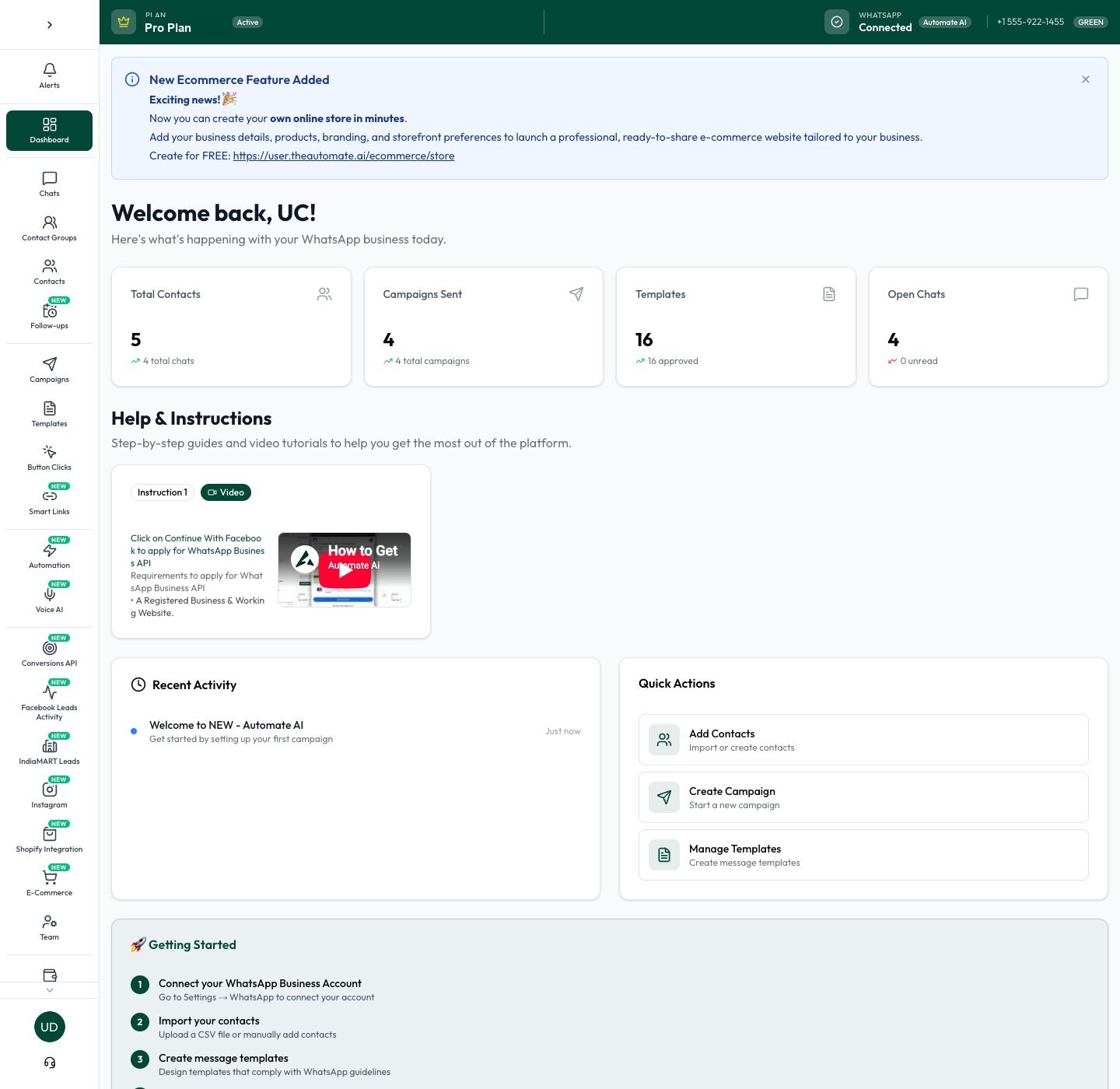 Dashboard summary